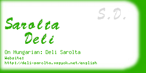 sarolta deli business card